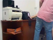 Lady boss - 2 Cunnilingus with an engineer The lady called an engineer to repair the MFP.  8/16