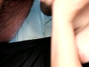 HORNY STEPMOM GIVES YOUNG NEIGHBOR A HANDJOB UNTIL HE CUMS ON HER TITS 16/16