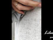 Crazy exhibitionist naked walks around the city. No panties, risky. 13/16