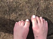 ASMR dirty wet toes in the sun 10/16