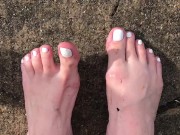 ASMR dirty wet toes in the sun 11/16