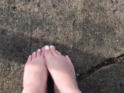 ASMR dirty wet toes in the sun 2/16