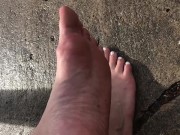 ASMR dirty wet toes in the sun 7/16