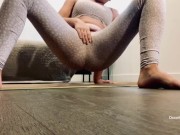 Morning booty work out ends in a big wet surprise  8/16