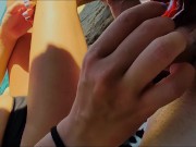 Giving My stepuncle a Handjob at the Beach 1/16