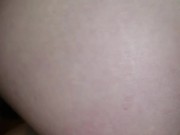 She got horny watching porn. She is so wet and rides my dick she earned a creampie 12/16