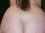 She got horny watching porn. She is so wet and rides my dick she earned a creampie 9/16