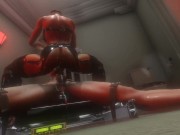 Citor3 3D SFM VR Sex Game  Huge tits latex mistress electro stimulation precum riding and milking 9/16