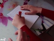 Boyfriend Hard Pussy Fuck Cute Babe and Cum on Tits 2/16