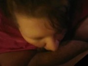 Bbw slut sucks fat guys cock with big tit cumshot 12/16