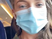 Teen fucks her self on the train  11/16