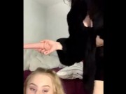 Squirting everywhere while making my hot slave cum on herself SUPER HOT SHOW! 1/16
