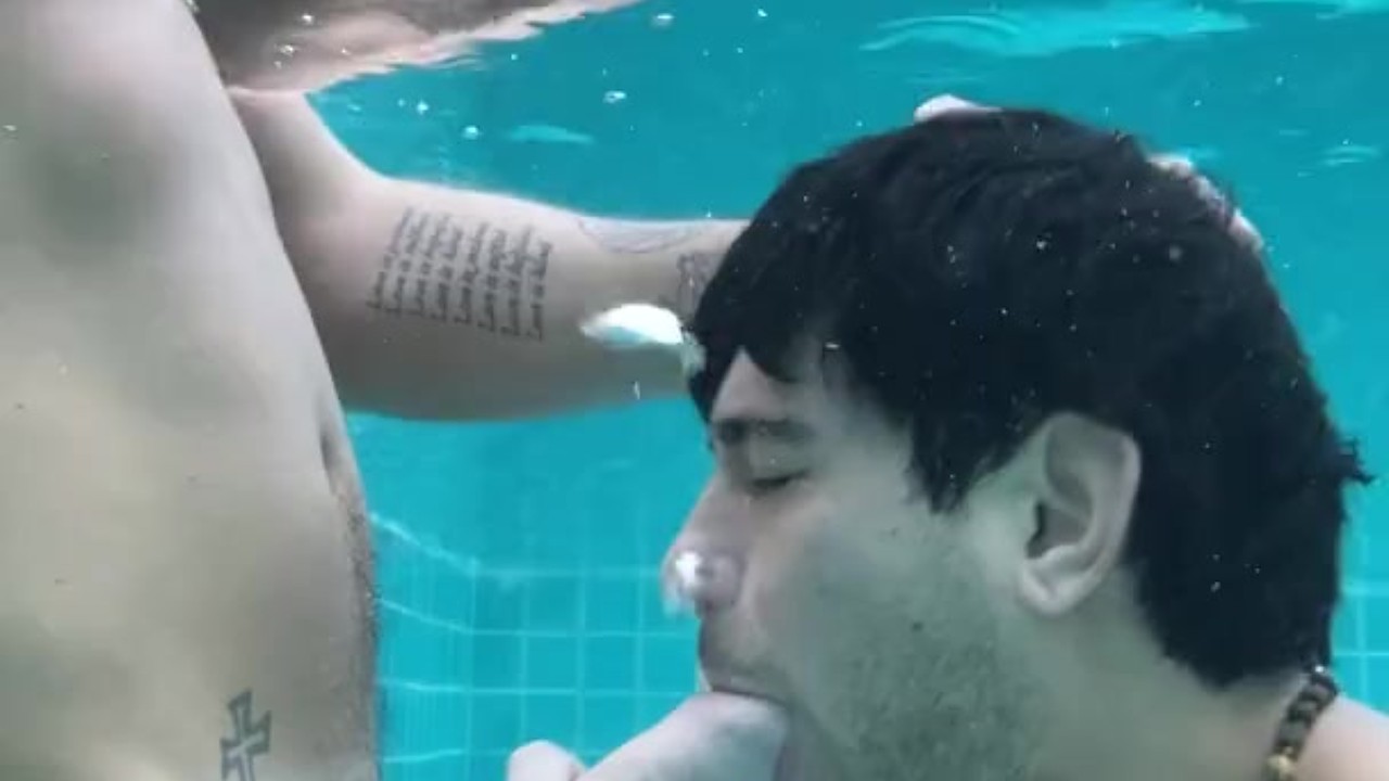 Transexual Cum Underwater - Josh Moore and Ricky Roman underwater blowjob and cumming in the pool -  RedTube