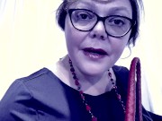 Dominatrix Mistress April - training lesson caning 9/16