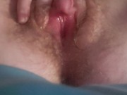 Babysitter plays with hairy pussy and finger fucks self to orgasm 16/16