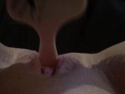 Teen fucks her tight pussy with hairbrush & squirts while family are next door 12/16