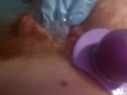 Tiny asshole is stretched with fingers and toys by naughty nurse  8/16