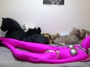 Layering 2 zentais and a chastity belt 16/16