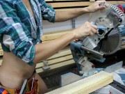 DIY Bed #0 - Sexy girl replace the blade on a Miter Saw 12/16