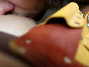 DIY Bed #1 - Sex and BJ after work with Miter Saw 7/16