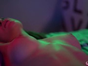 Brunette Cowgirl on Huge Dildo and Orgasm - Music Porn 16/16