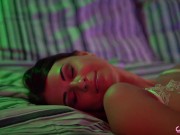 Brunette Cowgirl on Huge Dildo and Orgasm - Music Porn 2/16