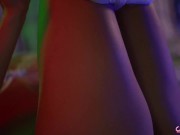 Brunette Cowgirl on Huge Dildo and Orgasm - Music Porn 4/16