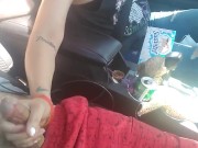 Bitch drives and strokes this dick till I blast cum 9/16