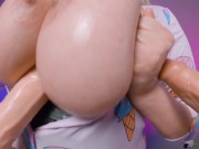 Опустошает яички сразу двух членов своими сиськами 13/16