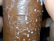 girlfriend riding bbc dildo, biggest dildo we have 13/16