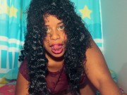 Horny ebony is waiting for you on bed 3/16