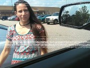 Parking lot whore needed a ride and let me finger bang her little pussy in public ! 1/16