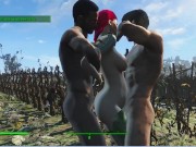 Two guys fuck a pregnant girl in a corn field | fallout 4 sex mod 10/16