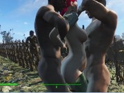 Two guys fuck a pregnant girl in a corn field | fallout 4 sex mod 13/16