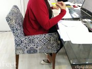 LONG PREVIEW HOT SCHOOL TEACHER - DANGLING- FOOT WORSHIP - FACESTOOL - SWEATYFEET - CLIP4SALE153513 1/16