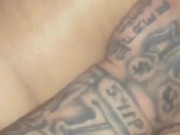 Getting fucked hard & fast by husbands tatted dick! 6/16