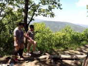 Публичный секс на горе, кунилингус + спермапоцелуй 14/16