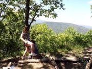 Публичный секс на горе, кунилингус + спермапоцелуй 4/16