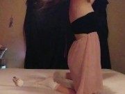 Cute Babe Playing In Frilly Socks Close Up Squirting Pussy 1/16