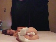 Cute Babe Playing In Frilly Socks Close Up Squirting Pussy 11/16