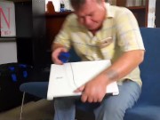 secretary girl came to the office. The waiting client was shocked that this was a stupid girl 1/16