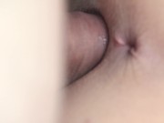 CLOSE UP TIGHT TEEN PUSSY POUNDED BY BWC, Cum Onto Ass. Teen Orgasm 4K 8/16