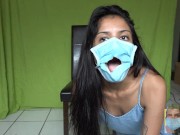 Covid 19 Glory Hole Masked Blowjob during Quarantine (Oral Creampie) 1/16