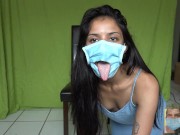 Covid 19 Glory Hole Masked Blowjob during Quarantine (Oral Creampie) 2/16
