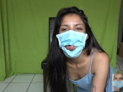 Covid 19 Glory Hole Masked Blowjob during Quarantine (Oral Creampie) 3/16