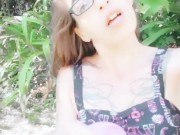 OutDoor Snap chat Slut Cums Hard and Pees 8/16