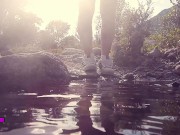 Giovane tettona modella italiana si mostra nuda in pubblico al parco 3/16