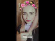 The neighbor unexpectedly came to visit and I fucked him while snapchat record story 2/16