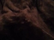 Morning routine with beautiful babe under fur blanket 2/16