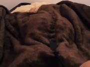 Morning routine with beautiful babe under fur blanket 4/16